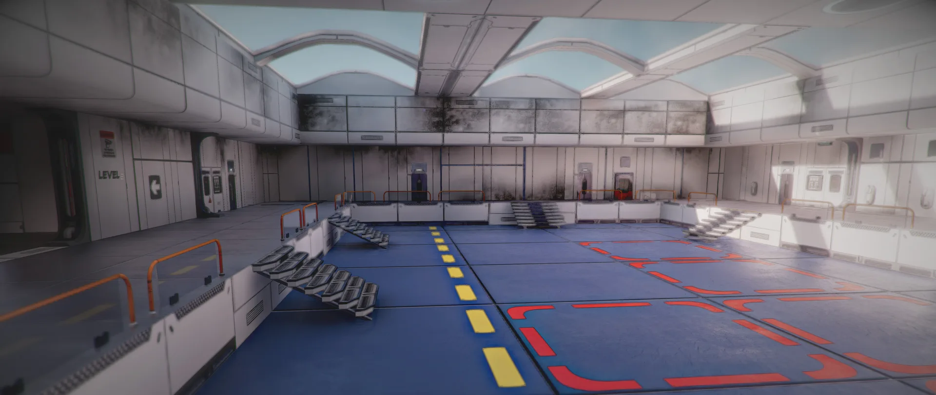 Lighting and atmosphere in a one-texture environment scene