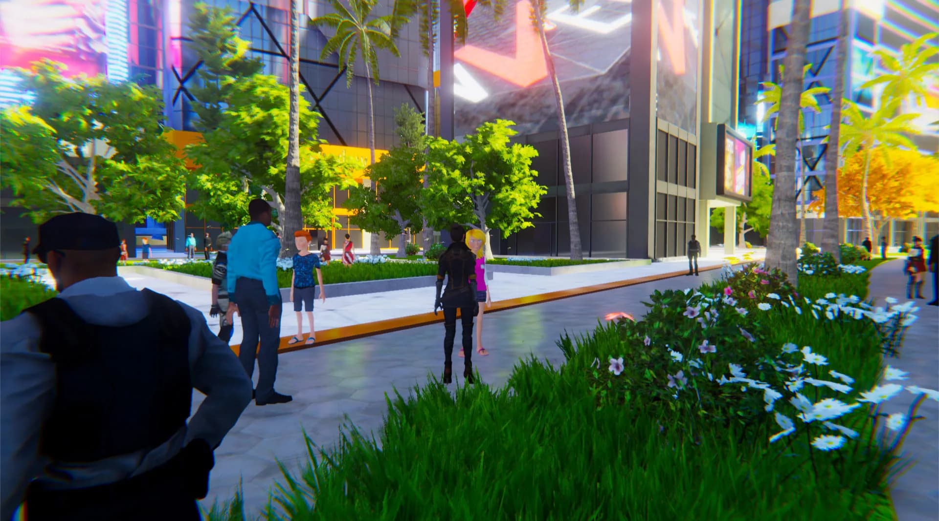 Custom environment art for the virtual auditorium venue