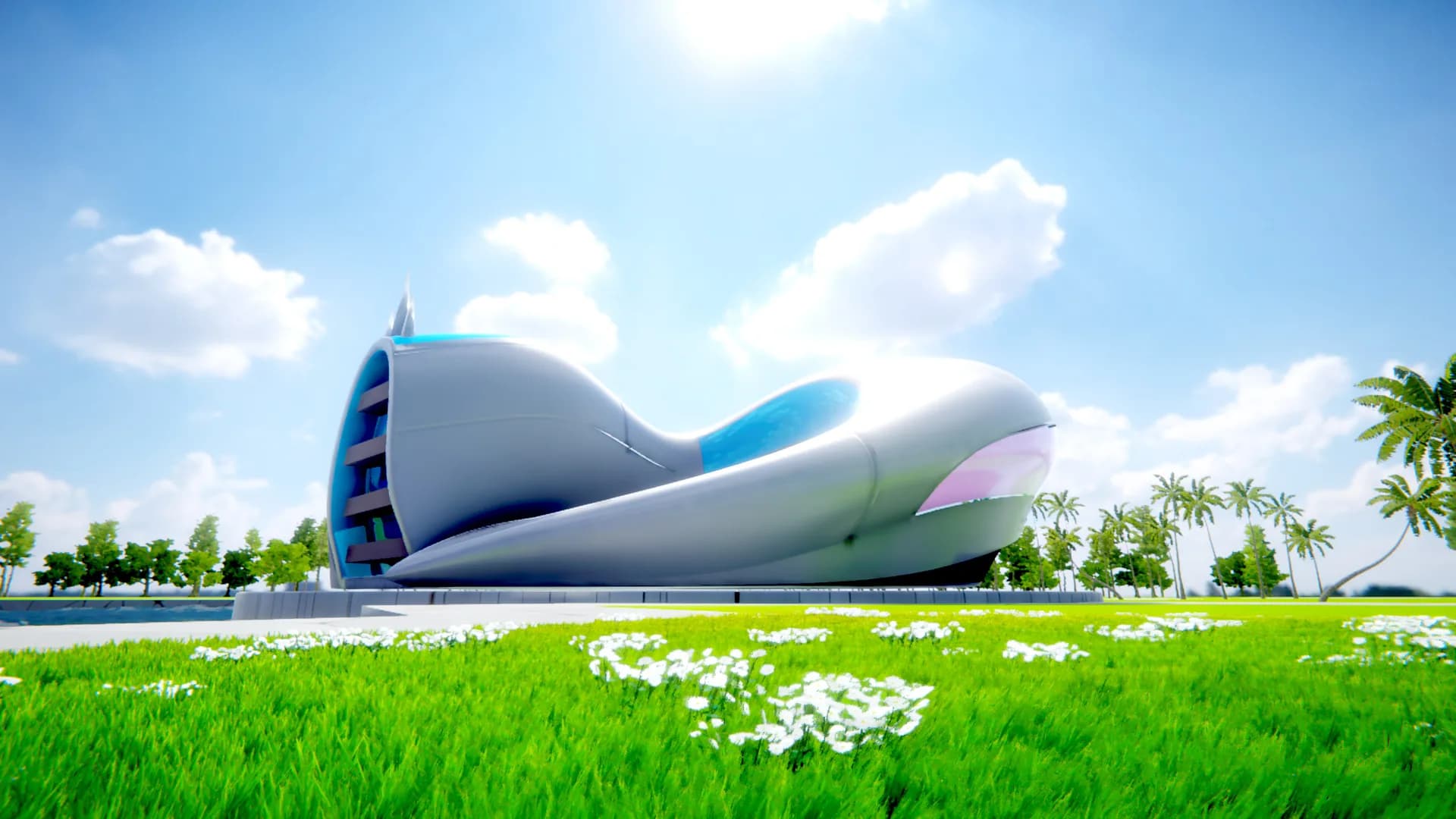 3D environment art, MMO open-world hub connecting all zones