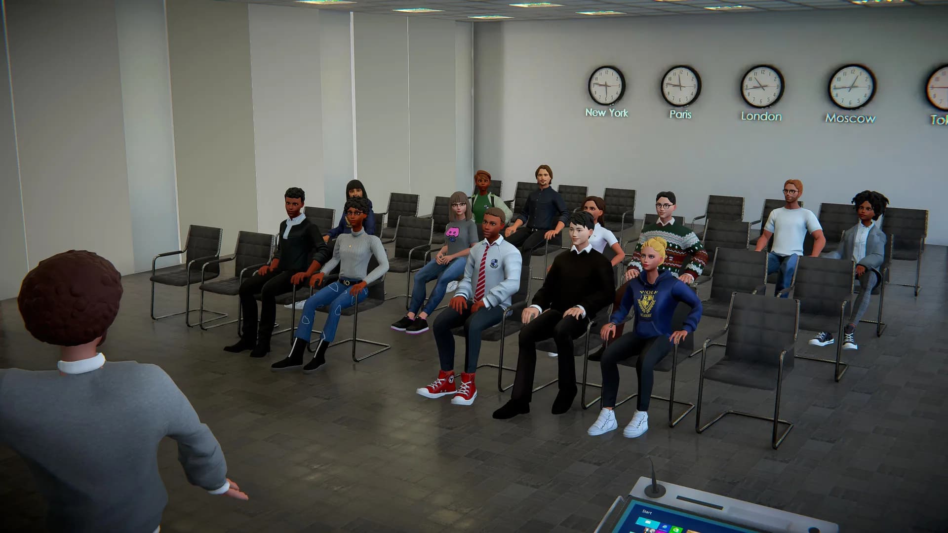 Large-scale virtual presentation running in Unity WebGL