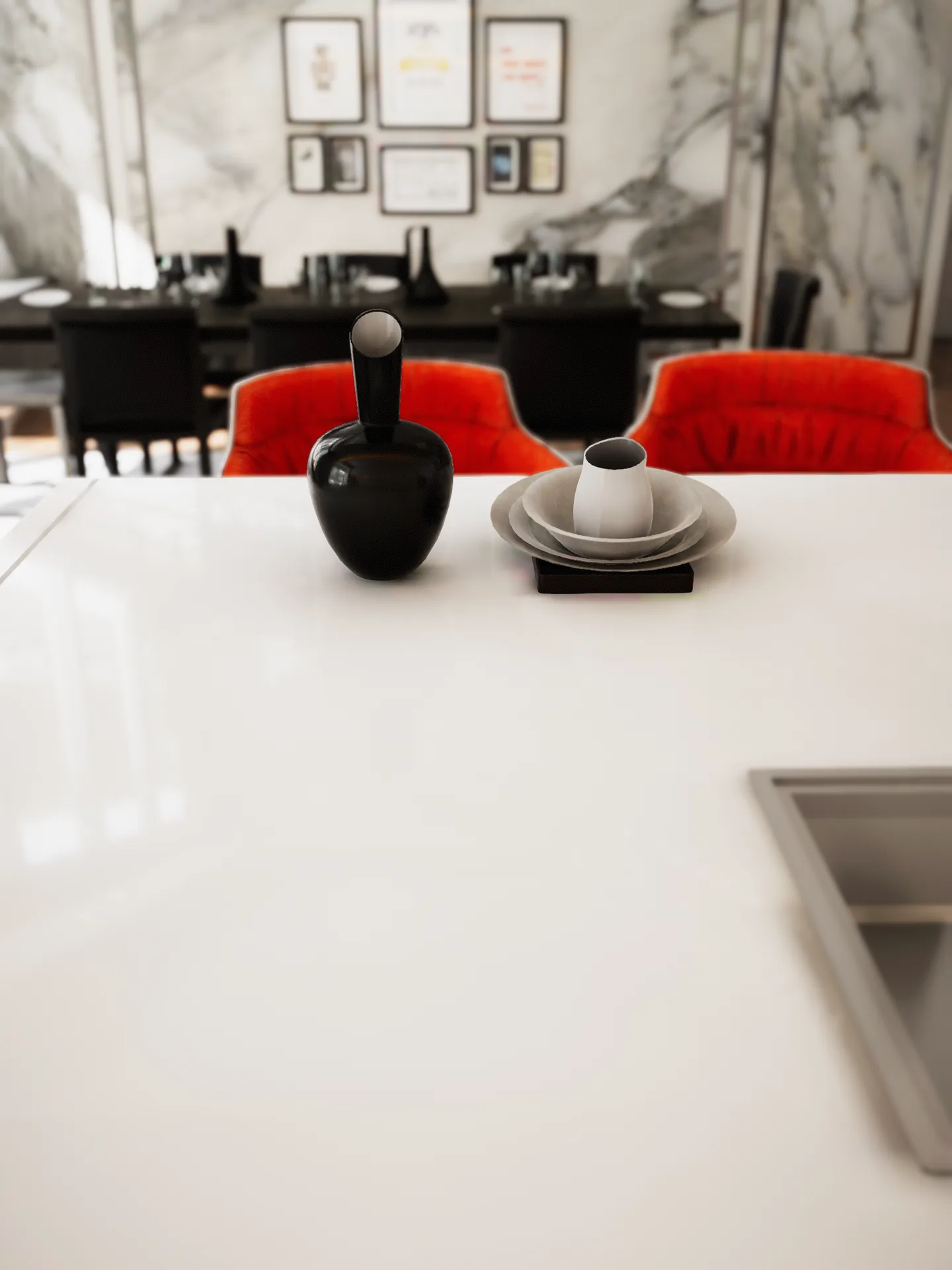 Real-time interior lighting and material quality in a browser-based archviz scene