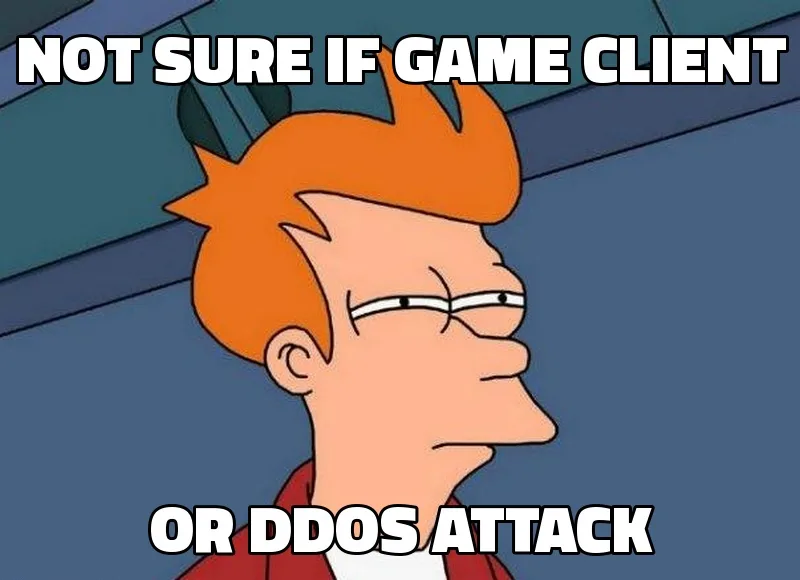 Not sure if game client or DDoS attack