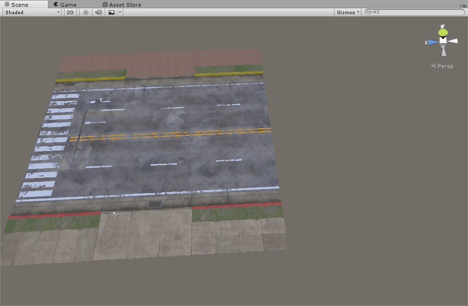 Modular road pieces snapping together with automatic alignment and tiling