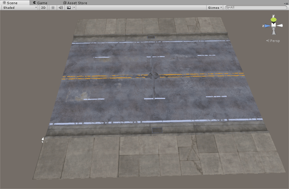 Modular road socket tool showing drag-and-snap placement of road segments in Unity