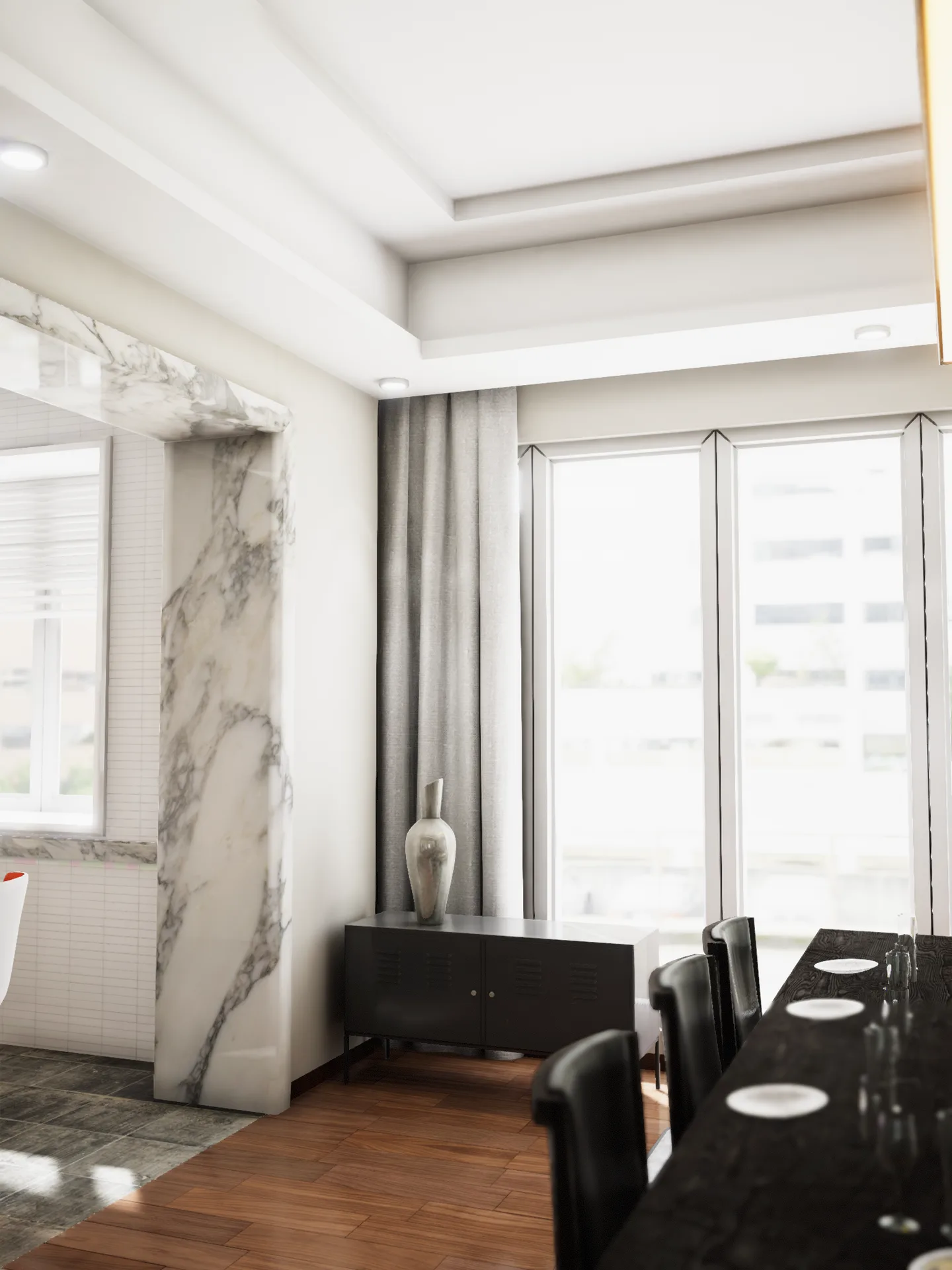 Real-time architectural visualization running in Unity WebGL on mobile browsers